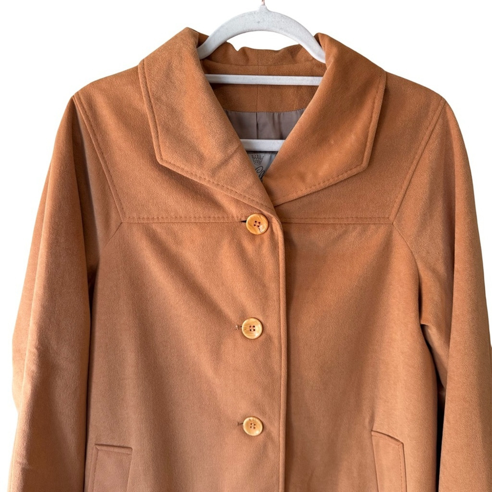 Surrey Classics Vintage Stylish Tan Trench Coat for Women Size L Fall Winter - Picture 12 of 14